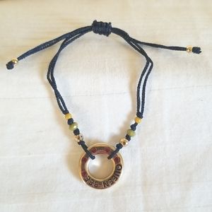 Gold Blue QUEEN BEE Rhinestone Bracelet